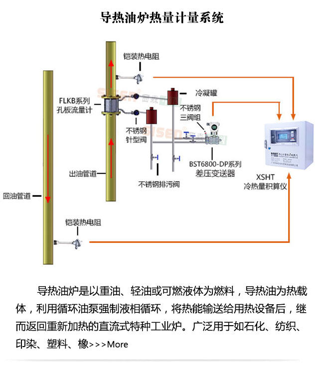 導熱油爐熱量計量系統