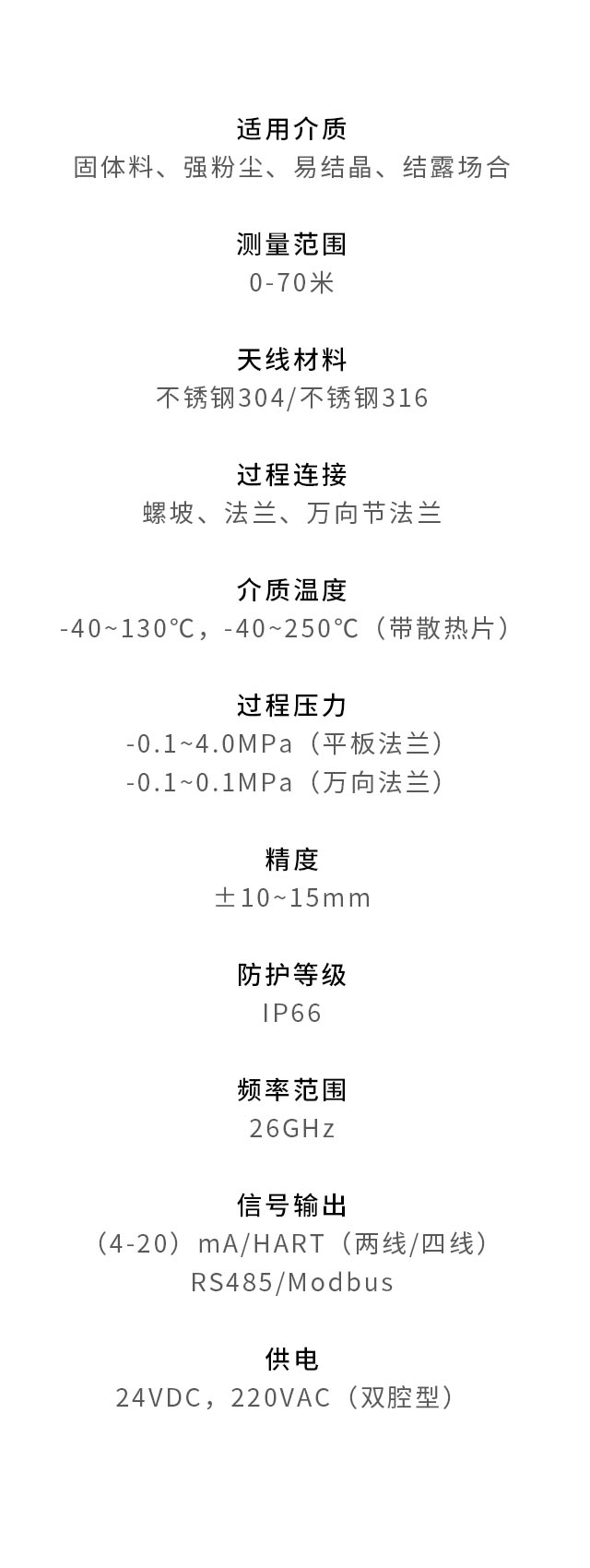 高頻雷達物位計