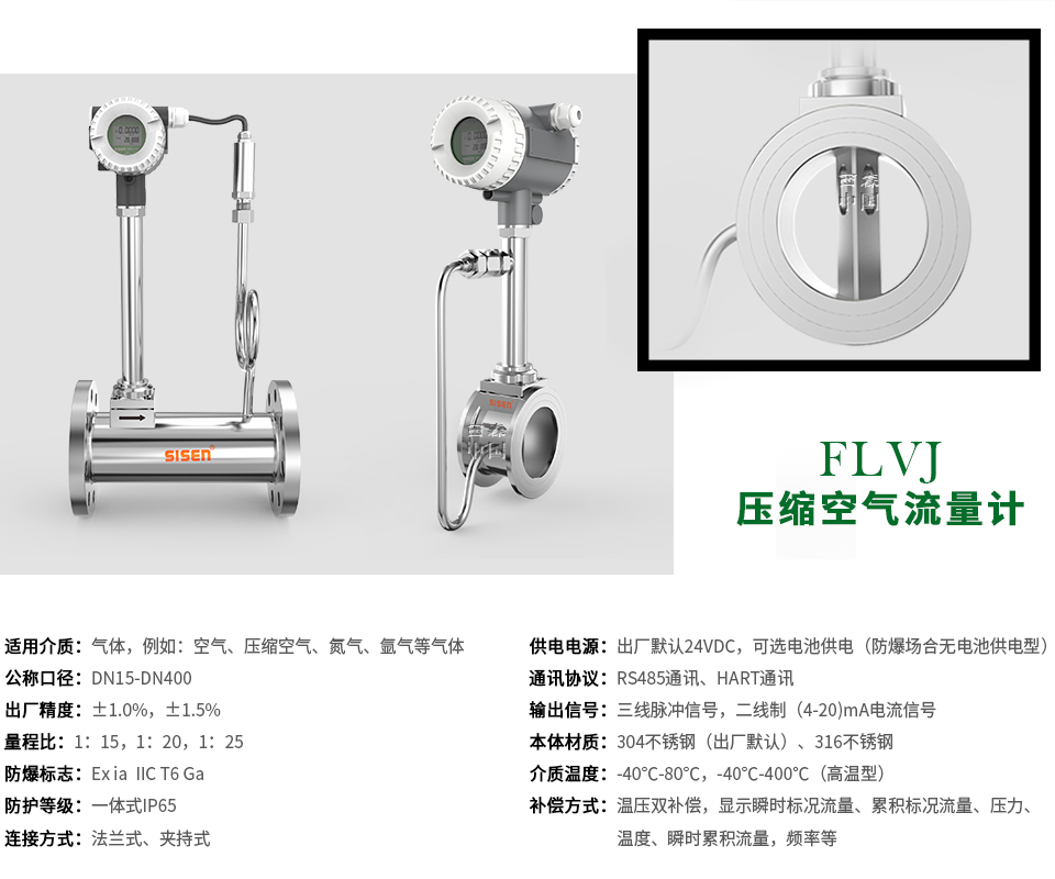 FLVJ壓縮空氣渦街流量計