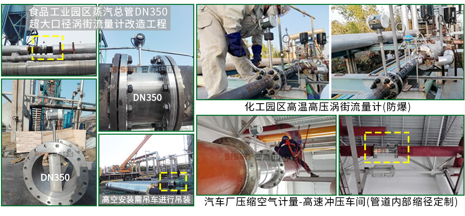 超大口徑渦街流量計應用現場