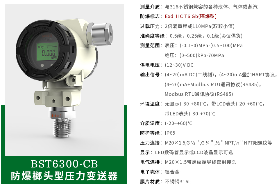 西森防爆工業型壓力變送器