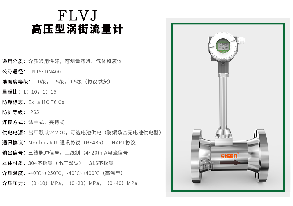 FLVJ西森高壓型渦街流量計