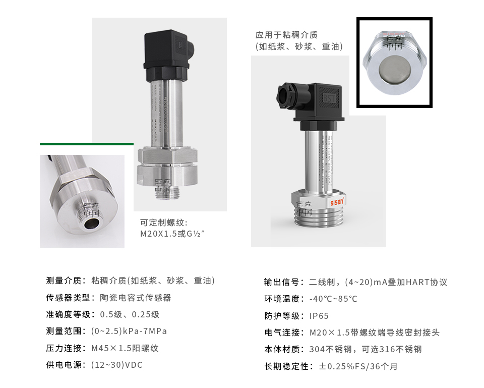 BST6700系列陶瓷電容式壓力變送器-廠家